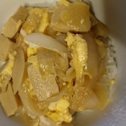 残り物の高野豆腐煮で作ってみました。